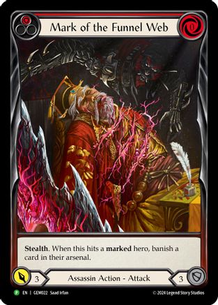 Mark of the Funnel Web (Red) (GEM022) [GEM Pack 1] Rainbow Foil - Deck Out Gaming