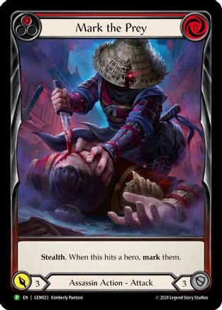 Mark the Prey (Red) (GEM023) [GEM Pack 1] Rainbow Foil - Deck Out Gaming