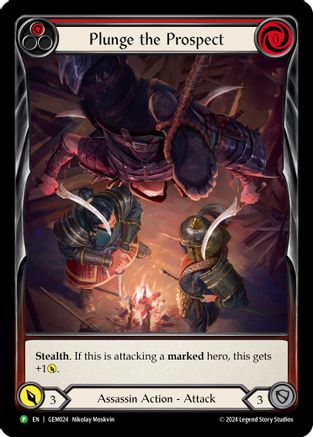Plunge the Prospect (Red) (GEM024) [GEM Pack 1] - Deck Out Gaming
