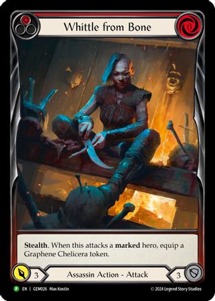 Whittle from Bone (Red) (GEM026) [GEM Pack 1] Rainbow Foil - Deck Out Gaming