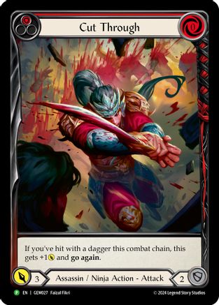 Cut Through (Red) (GEM027) [GEM Pack 1] Rainbow Foil - Deck Out Gaming