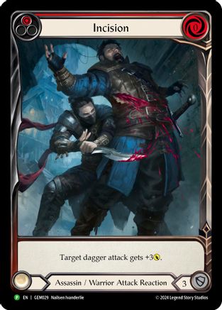 Incision (Red) (GEM029) [GEM Pack 1] Rainbow Foil - Deck Out Gaming