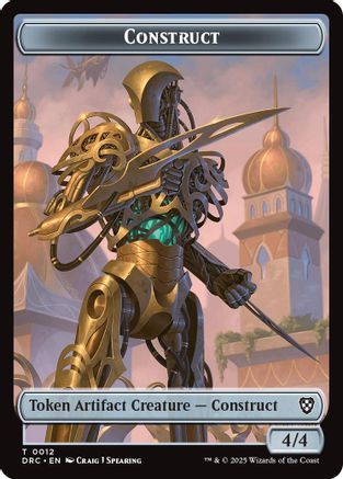 Construct // Beast (0011) Double-Sided Token (12) [Commander: Aetherdrift] - Deck Out Gaming