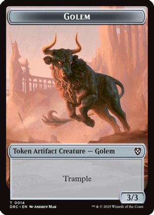 Golem (0014) // Thopter (0010) Double-Sided Token (14) [Commander: Aetherdrift] - Deck Out Gaming