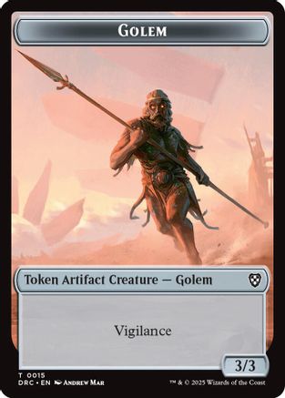 Golem (0015) // Thopter (0009) Double-Sided Token (15) [Commander: Aetherdrift] - Deck Out Gaming