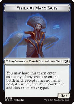 Vizier of Many Faces // Zombie (0003) Double-Sided Token (2) [Commander: Aetherdrift] - Deck Out Gaming