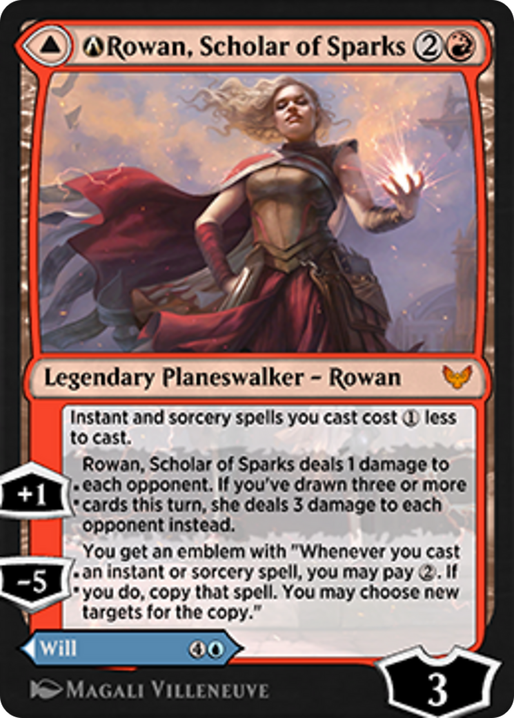 A-Rowan, Scholar of Sparks // A-Will, Scholar of Frost (A-156) [Strixhaven: School of Mages] - Deck Out Gaming