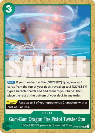 Gum-Gum Dragon Fire Pistol Twister Star (OP10-039) [Royal Blood] - Deck Out Gaming
