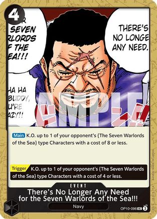 There's No Longer Any Need for the Seven Warlords of the Sea!!! (OP10-096) [Royal Blood] - Deck Out Gaming