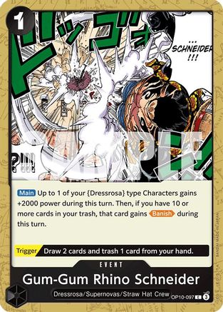 Gum-Gum Rhino Schneider (OP10-097) [Royal Blood] - Deck Out Gaming