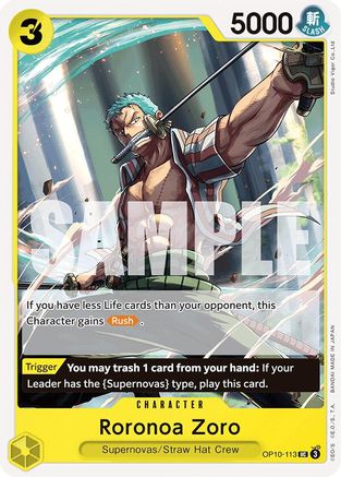 Roronoa Zoro (113) (OP10-113) [Royal Blood] - Deck Out Gaming