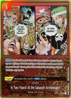 In Two Years!! At the Sabaody Archipelago!! (One Piece Japanese Version 2nd Anniversary Set) (OP01-030) [One Piece Promotion Cards] Foil-1