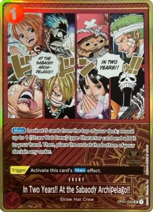 In Two Years!! At the Sabaody Archipelago!! (One Piece Japanese Version 2nd Anniversary Set) (OP01-030) [One Piece Promotion Cards] Foil-1