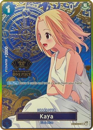 Kaya (One Piece Japanese Version 2nd Anniversary Set) (OP03-044) [One Piece Promotion Cards] Foil-1