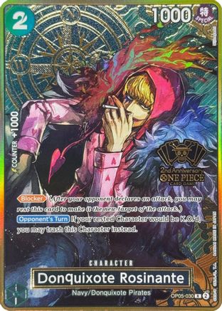 Donquixote Rosinante (One Piece Japanese Version 2nd Anniversary Set) (OP05-030) [One Piece Promotion Cards] Foil-1