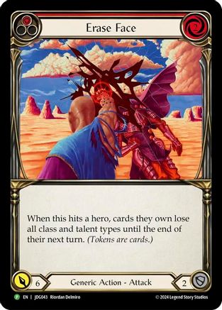 Erase Face - JDG043 (JDG043) [Flesh and Blood: Promo Cards] Cold Foil - Deck Out Gaming