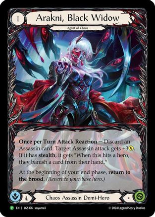 Arakni, Black Widow (Extended Art) - LGS376 (LGS376) [Flesh and Blood: Promo Cards] Rainbow Foil - Deck Out Gaming