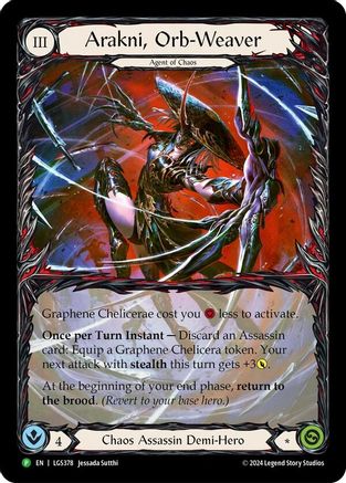 Arakni, Orb-Weaver (Extended Art) - LGS378 (LGS378) [Flesh and Blood: Promo Cards] Rainbow Foil - Deck Out Gaming