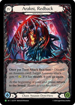 Arakni, Redback (Extended Art) - LGS379 (LGS379) [Flesh and Blood: Promo Cards] Rainbow Foil - Deck Out Gaming