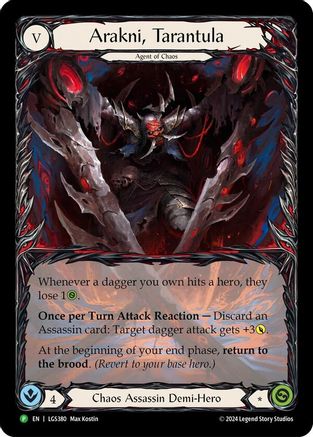 Arakni, Tarantula (Extended Art) - LGS380 (LGS380) [Flesh and Blood: Promo Cards] Rainbow Foil - Deck Out Gaming