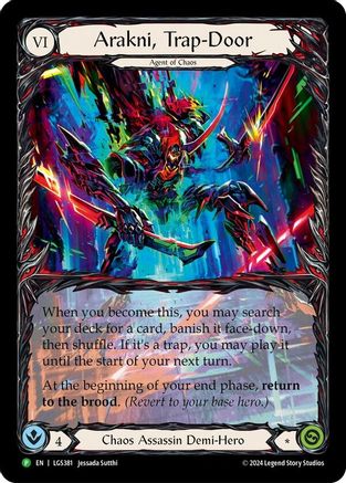 Arakni, Trap-Door (Extended Art) - LGS381 (LGS381) [Flesh and Blood: Promo Cards] Rainbow Foil - Deck Out Gaming