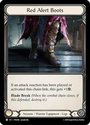 Red Alert Boots (FNG006) [Blitz Deck: The Hunted - Fang] - Deck Out Gaming
