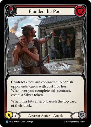 Plunder the Poor (Red) (ARK011) [Blitz Deck: The Hunted - Arakni] - Deck Out Gaming