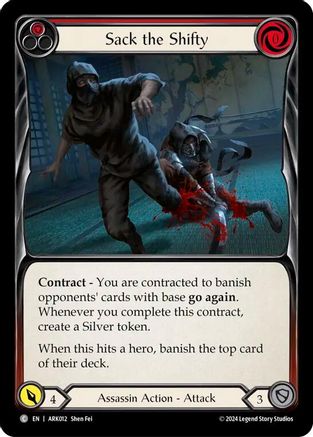 Sack the Shifty (Red) (ARK012) [Blitz Deck: The Hunted - Arakni] - Deck Out Gaming