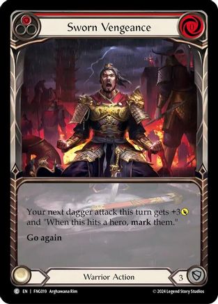 Sworn Vengeance (Red) (Extended Art) (FNG019) [Blitz Deck: The Hunted - Fang] - Deck Out Gaming