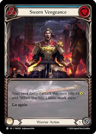 Sworn Vengeance (Blue) (Extended Art) (FNG026) [Blitz Deck: The Hunted - Fang] - Deck Out Gaming
