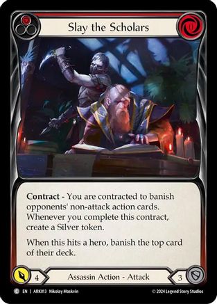 Slay the Scholars (Red) (ARK013) [Blitz Deck: The Hunted - Arakni] - Deck Out Gaming