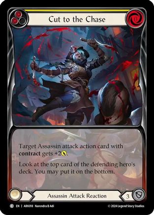 Cut to the Chase (Yellow) (Extended Art) (ARK018) [Blitz Deck: The Hunted - Arakni] - Deck Out Gaming