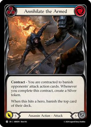 Annihilate the Armed (Blue) (ARK019) [Blitz Deck: The Hunted - Arakni] - Deck Out Gaming