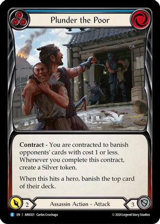 Plunder the Poor (Blue) (ARK021) [Blitz Deck: The Hunted - Arakni] - Deck Out Gaming