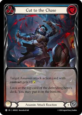 Cut to the Chase (Blue) (Extended Art) (ARK022) [Blitz Deck: The Hunted - Arakni] - Deck Out Gaming
