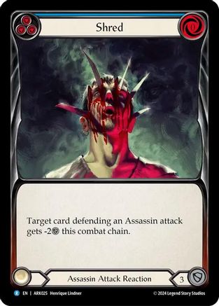 Shred (Blue) (ARK025) [Blitz Deck: The Hunted - Arakni] - Deck Out Gaming