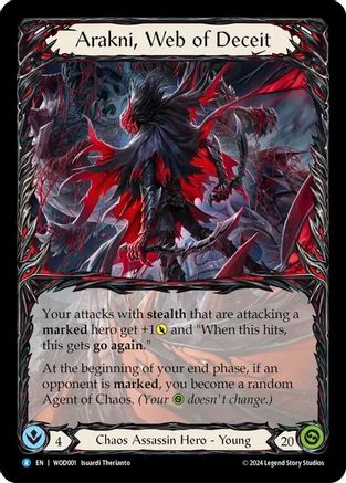 Arakni, Web of Deceit (WOD001) [Blitz Deck: The Hunted - Arakni, Web of Deceit] Rainbow Foil - Deck Out Gaming