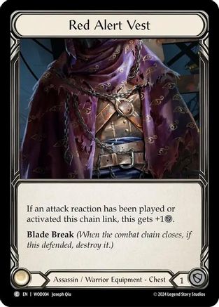 Red Alert Vest (WOD004) [Blitz Deck: The Hunted - Arakni, Web of Deceit] - Deck Out Gaming