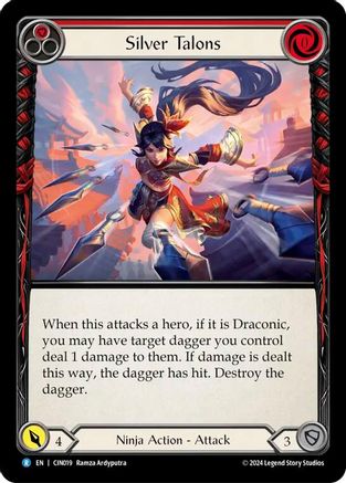 Silver Talons (Red) (CIN019) [Blitz Deck: The Hunted - Cindra] - Deck Out Gaming