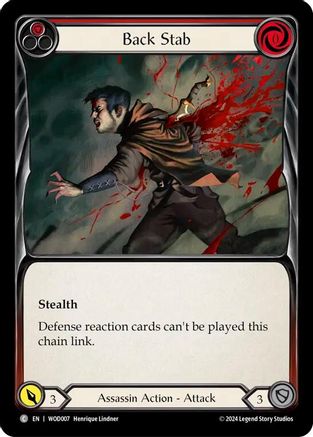 Back Stab (Red) (WOD007) [Blitz Deck: The Hunted - Arakni, Web of Deceit] - Deck Out Gaming