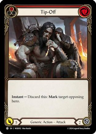 Tip-Off (Red) (WOD012) [Blitz Deck: The Hunted - Arakni, Web of Deceit] - Deck Out Gaming