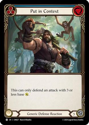 Put in Context (Blue) (CIN027) [Blitz Deck: The Hunted - Cindra] - Deck Out Gaming