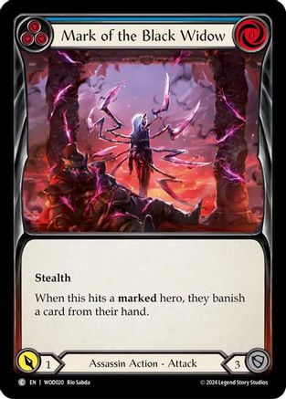 Mark of the Black Widow (Blue) (WOD020) [Blitz Deck: The Hunted - Arakni, Web of Deceit] - Deck Out Gaming