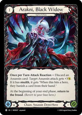 Arakni, Black Widow // Arakni, Funnel Web (WOD027//WOD028) [Blitz Deck: The Hunted - Arakni, Web of Deceit] - Deck Out Gaming