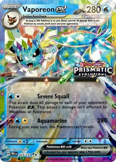 Vaporeon ex - 023/131 (Prismatic Evolutions Stamp) (23) [Miscellaneous Cards & Products] Holofoil - Deck Out Gaming