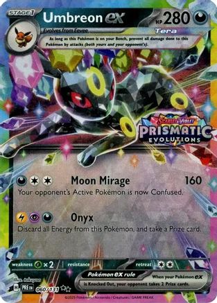 Umbreon ex - 060/131 (Prismatic Evolutions Stamp) (60) [Miscellaneous Cards & Products] Holofoil - Deck Out Gaming