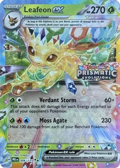 Leafeon ex - 006/131 (Prismatic Evolutions Stamp) (6) [Miscellaneous Cards & Products] Holofoil - Deck Out Gaming