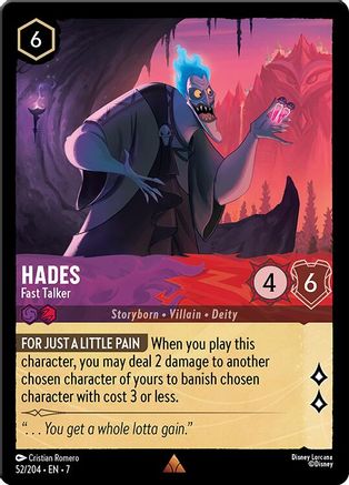 Hades - Fast Talker (52/204) [Archazias Island] Cold Foil - Deck Out Gaming