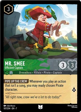 Mr. Smee - Efficient Captain (107/204) [Archazias Island] Cold Foil - Deck Out Gaming