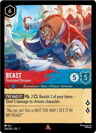 Beast - Frustrated Designer (136/204) [Archazias Island] Cold Foil - Deck Out Gaming